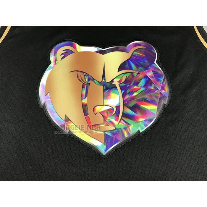 Maglia
 Ja Morant NO 12 Memphis Grizzlies Golden Edition 2021-22 Nero
